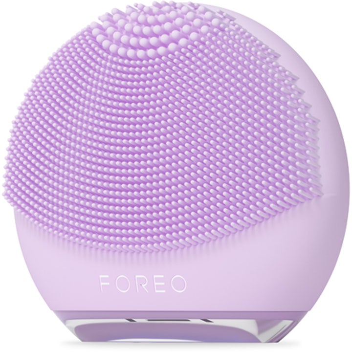 FOREO LUNA 4 go Lavender 1 stk. ansigtsrensning giver glød med sin lilla silikoneoverflade og bløde knopper