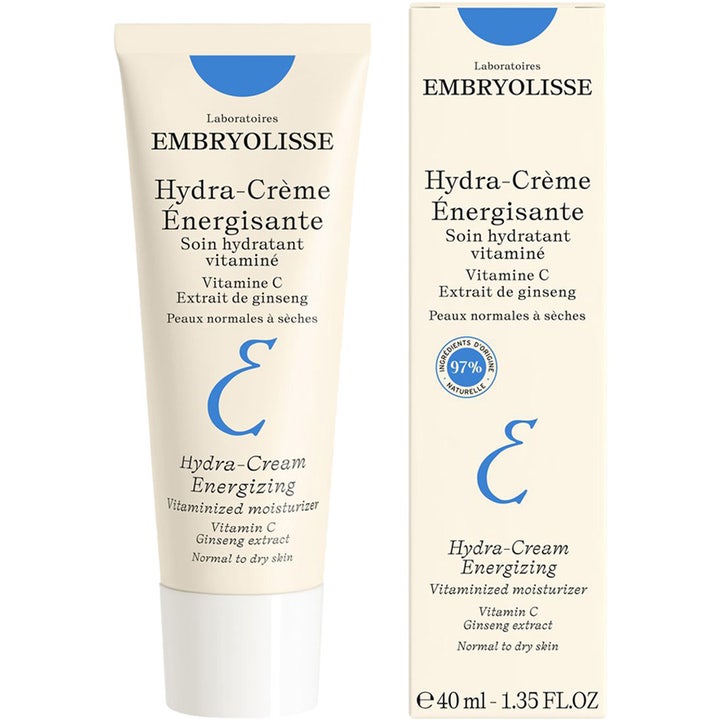 Embryolisse Hydra-Cream Energizing 40 ml fugtgivende dagcreme i tube og æske med C-vitamin og ginseng