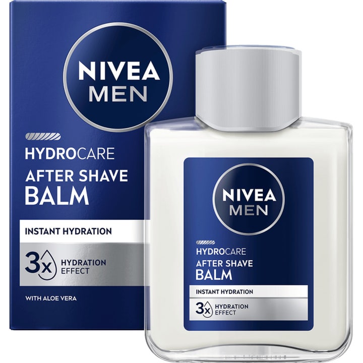 Nivea Men Hydrocare After Shave Balm 100 ml fugtgivende ansigtspleje i glasflakon med hvidt låg
