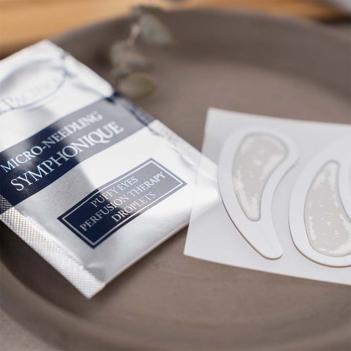 Beauté Pacifique Symphonique Puffy Eyes Perfusion Therapy øjenmasker mod hævelser på hvidt ark