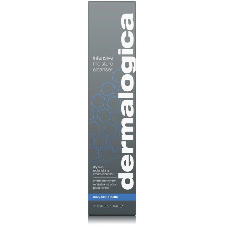 Dermalogica Intensive Moisture Cleanser Duo 2x150 ml fugtgivende rens til tør hud i grå æske med blåt mønster
