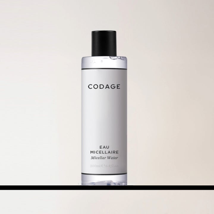 Codage Paris The Micellar Water 200 ml ansigtsrens i klar flaske med hvid label og sort skruelåg
