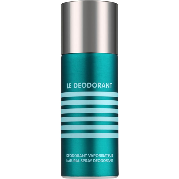 Jean Paul Gaultier Le Male Deodorant Spray 150 ml giver friskhed i blåstribet metalflaske med sølvlåg