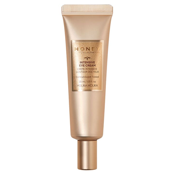 Holika Holika Honey Royalactin Intensive Eye Cream 30 ml plejende øjencreme i en gylden og glansfuld tube