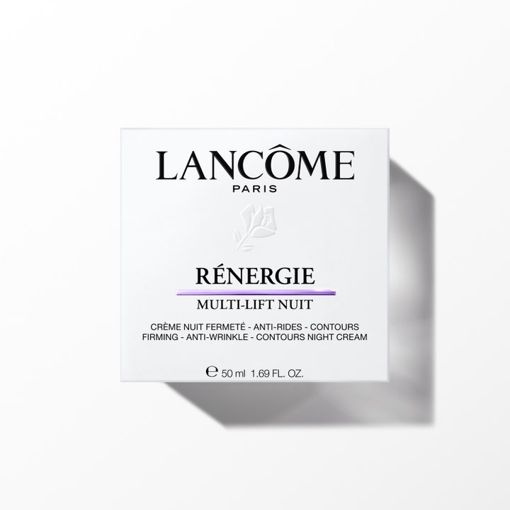 Lancôme Rénergie Nuit Multi-Lift Night 50 ml opstrammende nattcreme i hvid yderemballage med sort tekst.
