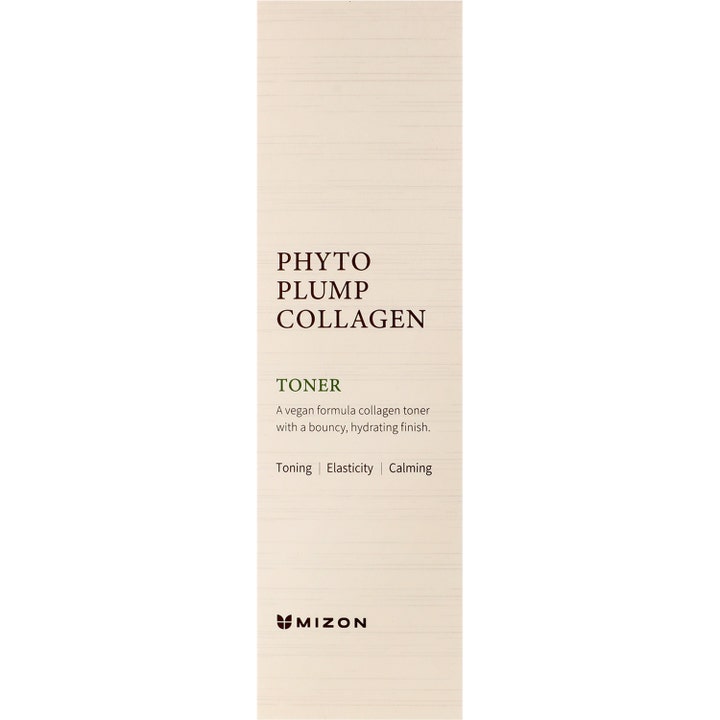 Mizon Phyto Plump Collagen Toner 150 ml vegansk toner i beige emballage der giver fugt og elasticitet