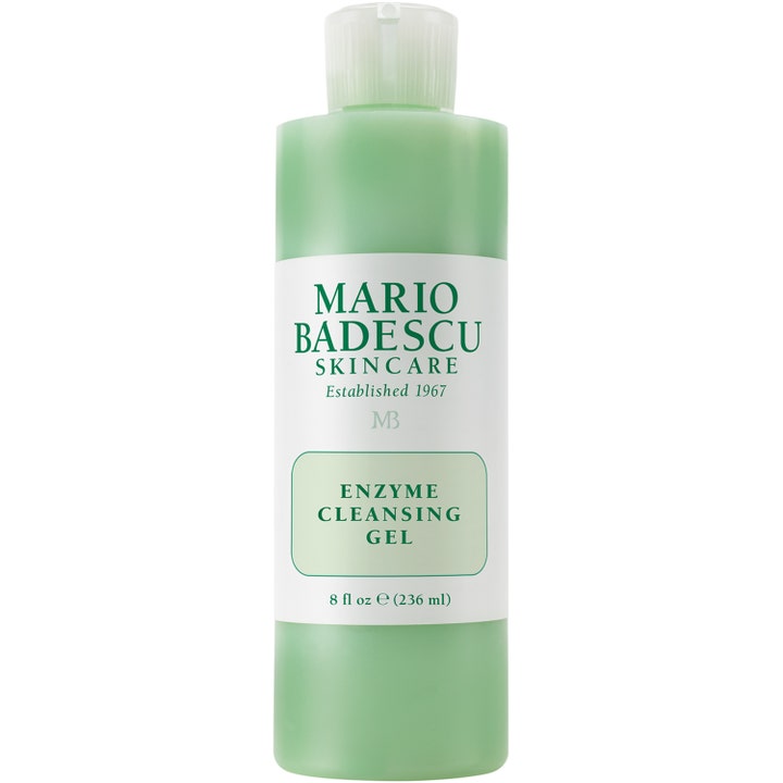 Mario Badescu Enzyme Cleansing Gel 236 ml eksfolierende ansigtsrens i gennemsigtig flaske med lysegrøn gel