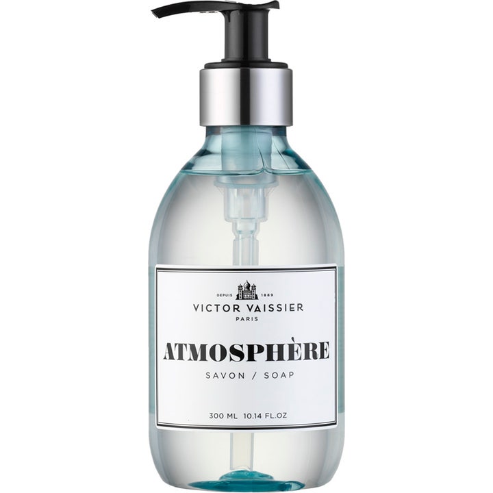 Victor Vaissier Atmosphère 300 ml flydende håndsæbe i gennemsigtig plastflaske med sølvfarvet pumpe