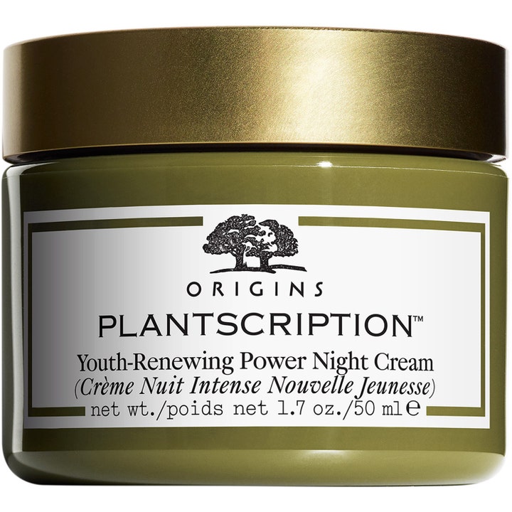 Origins Plantscription Youth-Renewing Power Night Cream 50 ml fornyende natcreme i olivengrøn krukke med guldlåg