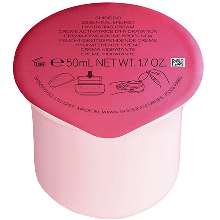 Shiseido Essential Energy Hydrating Cream 50 ml fugtgivende dagcreme i lyserød plastrefill med pink låg
