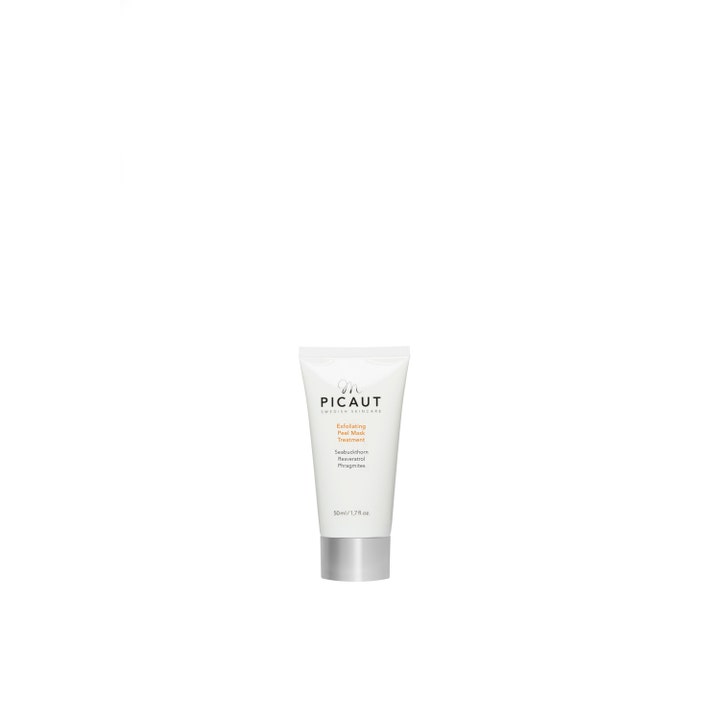M. Picaut Exfoliating Peel Mask Treatment 50 ml eksfolierende maske med havtorn i hvid tube med sølvlåg