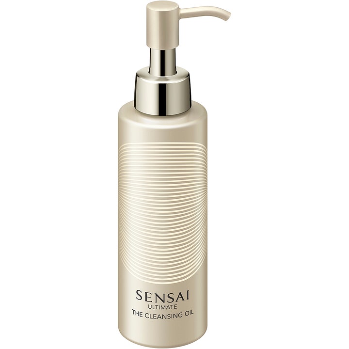 Sensai Ultimate The Cleansing Oil 150 ml renseolie i perlemorshvid flaske med elegant guldpumpe