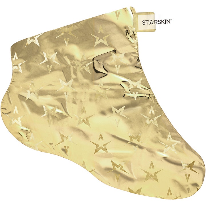 Starskin The Gold Mask Foot 16 g blødgørende fodmaske i form af en skinnende guldstrømpe med stjernedetaljer