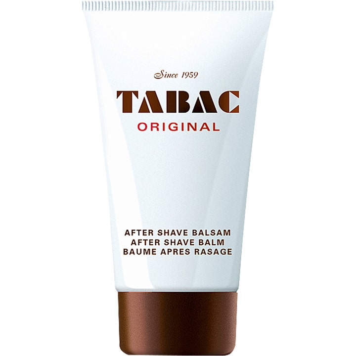 Tabac Original After Shave Balm 75 ml beroligende aftershave i hvid tube med brunt låg og klassisk logo.