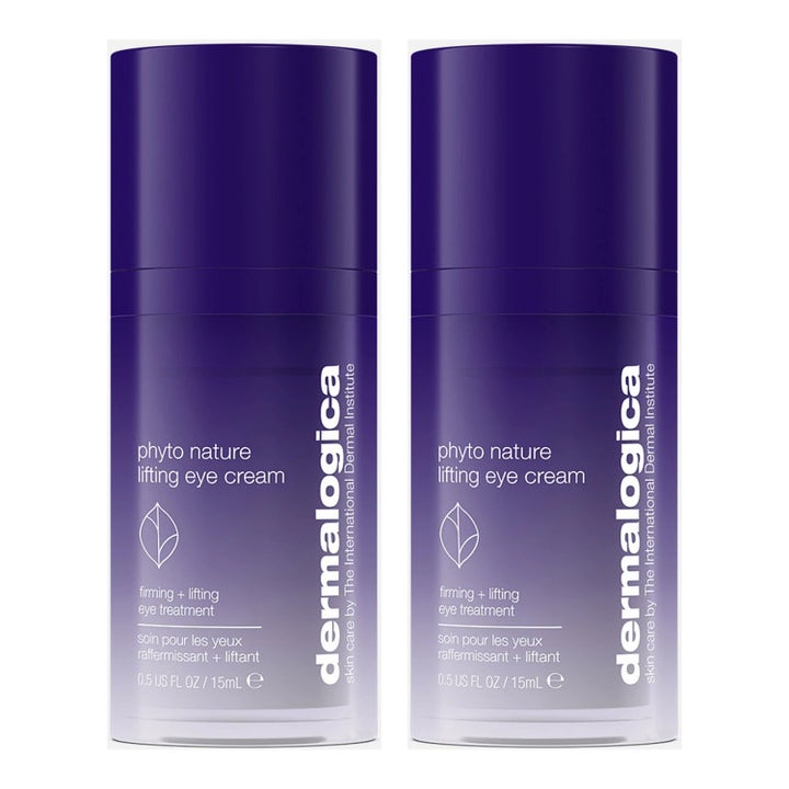Dermalogica Phyto Nature Lifting Eye Cream 15 ml opstrammende øjencreme i to lilla flasker med hvid tekst