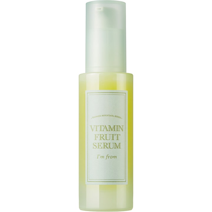 I'm from Vitamin Fruit Serum 30ml glødgivende ansigtsserum i frostet flaske med klar gul væske