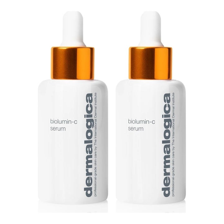 Dermalogica Biolumin-C Serum to stk lysnende C-vitamin serum i hvide flasker med metalliske orange låg