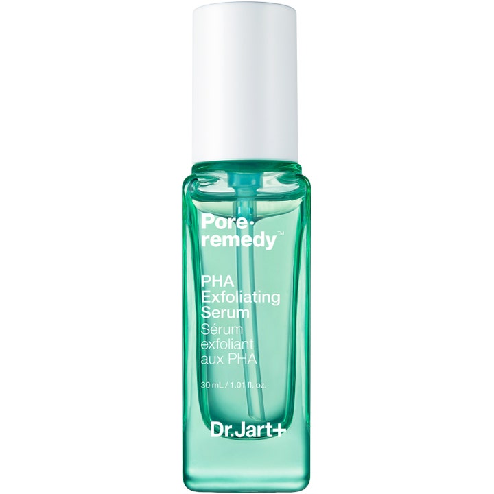 Dr. Jart+ Pore Remedy PHA Exfoliating Serum 30 ml eksfolierende serum mod porer i grøn gennemsigtig flaske med hvidt låg