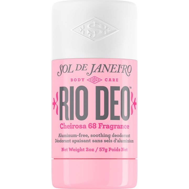 Sol de Janeiro Rio Deo 57g aluminiumsfri deodorant i lyserød stick med hvidt låg modvirker kropslugt