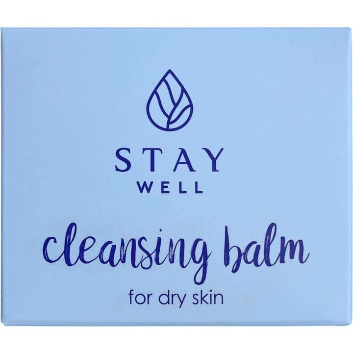 Stay Well Cleansing Balm for Dry Skin 80 ml ansigtsrens i lyseblå papæske der fugter huden