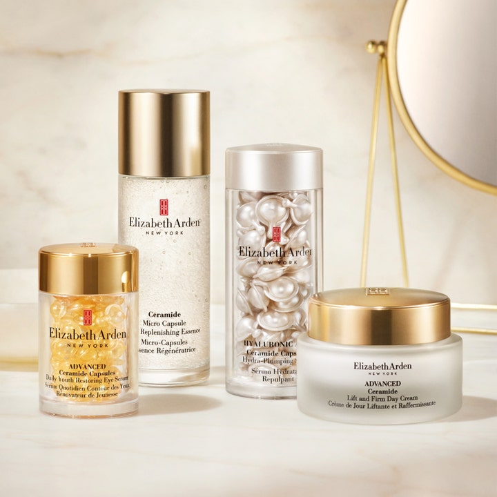 Elizabeth Arden Advanced Ceramide Eye Serum 60 stk øjenserum i krukke med andre hudplejeprodukter