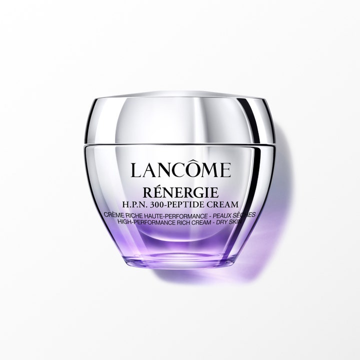 Lancôme Rénergie H.P.N. 300-Peptide Cream 50 ml opstrammende ansigtscreme i elegant sølvfarvet krukke med lilla bund