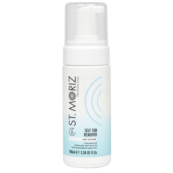 St. Moriz Professional Self Tan Remover 100ml fugtgivende selvbrunerfjerner i hvid skumflaske med gennemsigtigt låg.