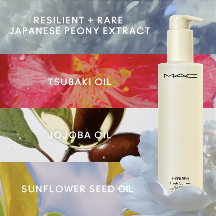 MAC Cosmetics Hyper Real Fresh Canvas Cream-To-Foam Cleanser 30 ml rengøringsskum med pæon og tsubakiolie