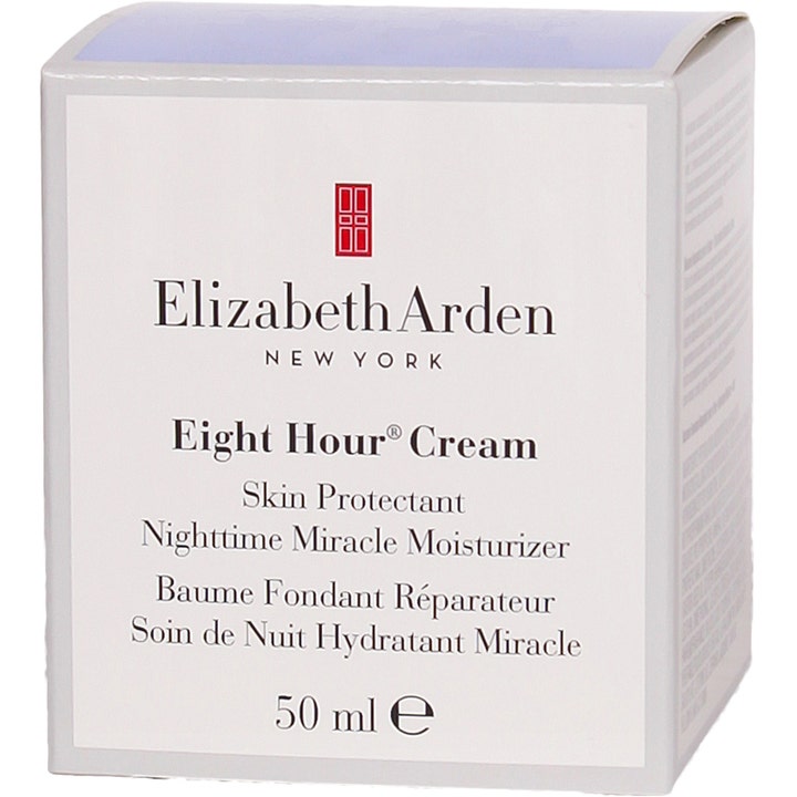 Elizabeth Arden Eight Hour Cream 50 ml intensivt fugtgivende nattkräm i hvid og lys lilla emballage