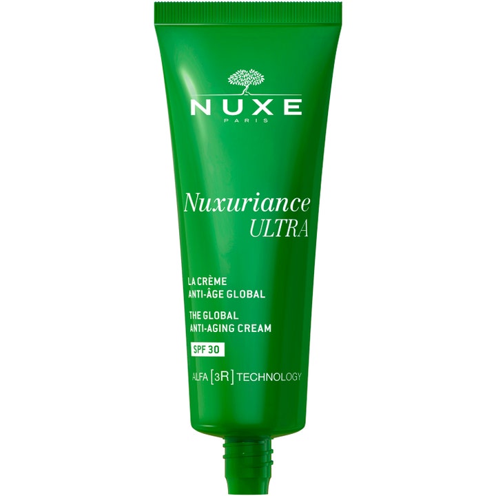 Nuxe Nuxuriance Ultra SPF30 Day Cream 50 ml anti-aging dagcreme i en grøn tube med hvid tekst og SPF 30