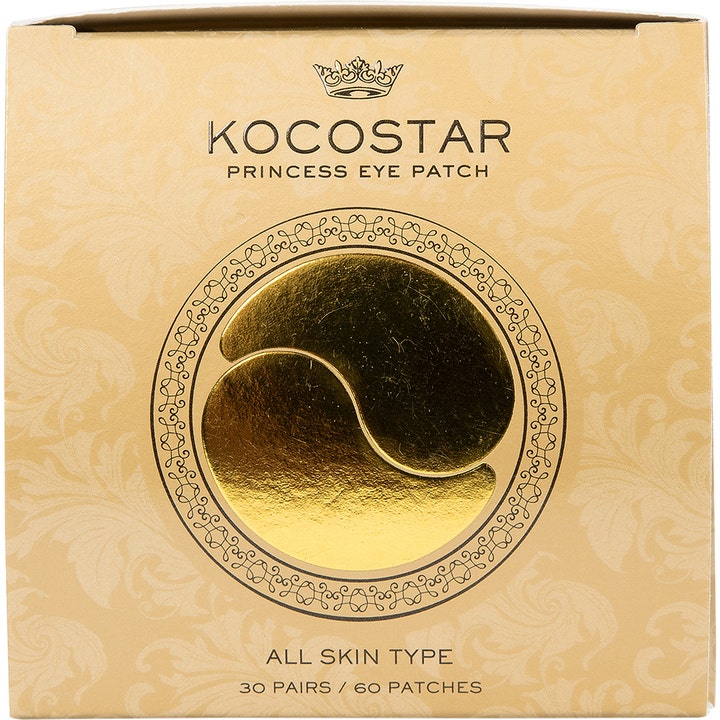 Kocostar Princess Eye Patch 30 par i guldæske giver fugt til alle hudtyper med glimtende hydrogelmasker