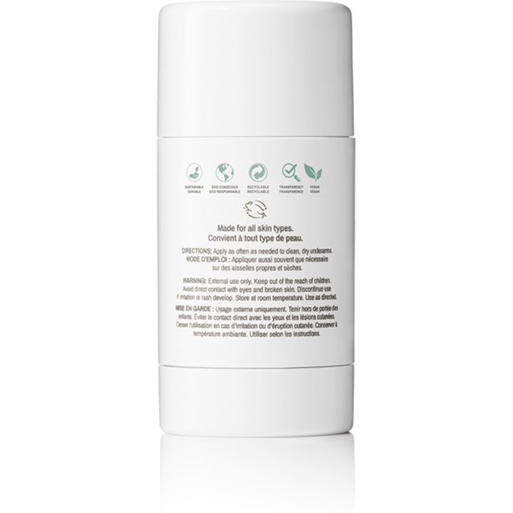 Clean Reserve Kakadu Plum Brightening Deostick 56 g lysnende deodorant i hvidt hylster med grønne veganske ikoner