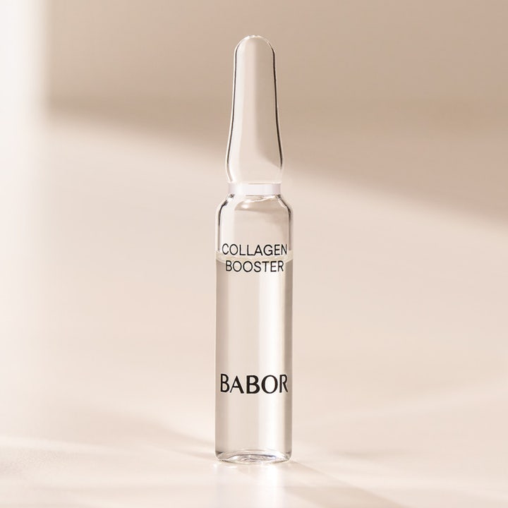 Babor Ampoule Collagen Booster 14 ml opstrammende serum i en enkelt klar glasampul med gennemsigtig væske